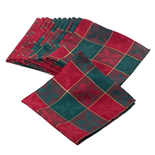 Rot & Grün Weihnachten Urlaub Plaid Design bedruckt Holly Servietten und Tischdecken, Weihnachts Tischdeko, Polyester-Mischgewebe, mehrfarbig, 20'' Square Napkins Rot & Grün Weihnachten Urlaub Plaid Design bedruckt Holly Servietten und Tischdecken, Weihnachts Tischdeko, Polyester-Mischgewebe, mehrfarbig, 20'' Square Napkins von Occasion Gallery