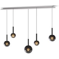 Occhio Luna sospeso cloud 5 L fix LED Pendelleuchte 20–170 cm, dark chrome von Occhio