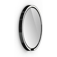 Occhio Mito sfera 40 wide Wand- / Spiegelleuchte, Spiegel klar black phantom von Occhio