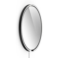 Occhio Mito sfera corda 60 wide Wand- / Spiegelleuchte, Spiegel klar schwarz matt von Occhio