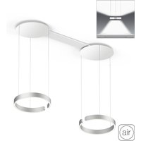 Occhio Mito sospeso due 40 var "air" wide LED Pendelleuchte, variabel Silber matt von Occhio