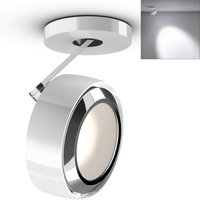 Occhio Più R alto 3d Volt S40 Deckenstrahler, 3000 K weiß glänzend / Chrom Occhio Più R alto 3d Volt S40 Deckenstrahler, 3000 K weiß glänzend / Chrom von Occhio