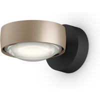 Occhio Sento C verticale up LED Wandleuchte, 2700 K gold matt / schwarz matt von Occhio