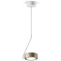Occhio Sento C filo singolo fix up "air" LED Pendelleuchte, 2700 K gold matt / weiß matt von Occhio