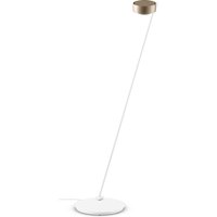 Occhio Sento C lettura "air" LED Leseleuchte, 125 cm, 2700 K Ausrichtung: links, gold matt / weiß matt von Occhio