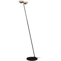 Occhio Sento E terra LED Stehleuchte, 2700 K Roségold / schwarz matt von Occhio