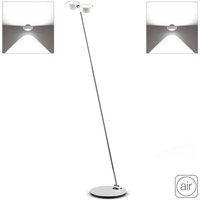 Occhio Sento E terra "air" LED Stehleuchte, 2700 K Chrom / weiß glänzend von Occhio