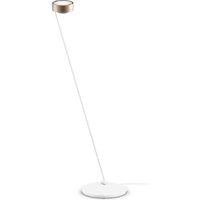Occhio Sento E lettura LED Leseleuchte, 125 cm, 2700 K Ausrichtung: rechts, gold matt / weiß matt von Occhio