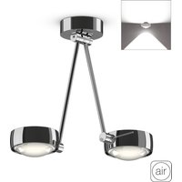 Occhio Sento E soffitto due up "air" LED Deckenleuchte, 30 cm, 2700 K Chrom von Occhio