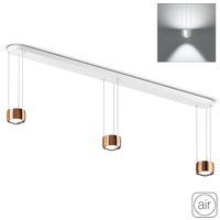 Occhio Sento E sospeso tre up "air" LED Pendelleuchte, 2700 K, variabel Roségold von Occhio