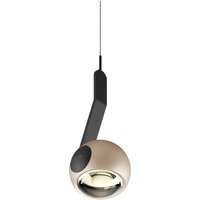 Occhio io 3d sospeso var up C LED Pendelleuchte, 3000 K, variabel schwarz matt, Kopf gold matt von Occhio