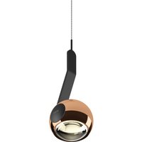 Occhio io 3d sospeso var up C LED Pendelleuchte, 3000 K, variabel schwarz matt, Kopf Roségold von Occhio