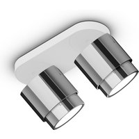 Occhio lui alto doppio Volt Z Deckenstrahler, 3000 K Chrom, Baldachin: weiß matt Occhio lui alto doppio Volt Z Deckenstrahler, 3000 K Chrom, Baldachin: weiß matt von Occhio