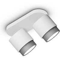 Occhio lui alto doppio Volt Z Deckenstrahler, 3000 K weiß matt, Objektive: Chrom matt von Occhio