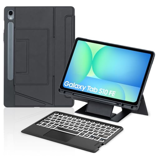 Occtingkind, Ergonomische Hülle mit Tastatur für Samsung S9FE, IT, Bluetooth Keyboard für Samsung S10 FE/S9/S9 FE 2025/2024/2023, Italienisch, USB C, Eisen von Occtingkind