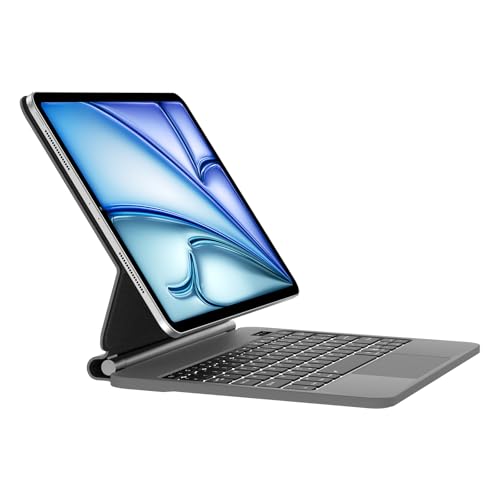 Occtingkind, Magic Tastatur für iPad Air 13 Zoll, Für das iPad Air 13 Zoll 2024 M2 und 2025 M3 Magnetische Magic Keyboard, QWERTZ Layout, Trackpad, Hintergrundbeleuchtung, USB C, Bluetooth, Schwarz von Occtingkind