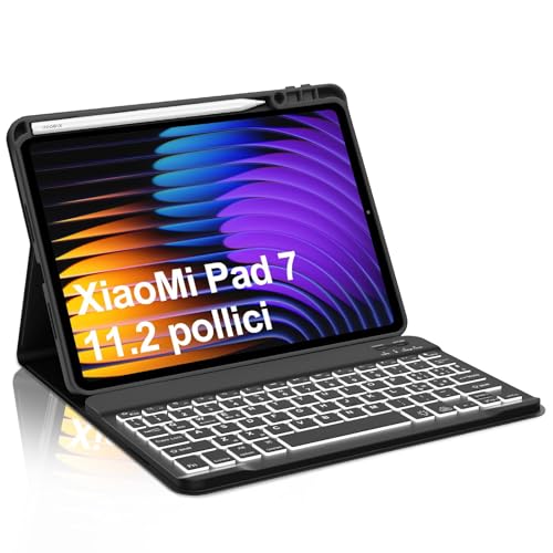 Occtingkind, Schutzhülle mit Tastatur mit Hintergrundbeleuchtung für Xiaomi Pad 7 Pro 2025/Xiaomi Pad 7 2025 11,2 Zoll, Schutzhülle mit Bluetooth-Tastatur 7 Farben ohne Touchpad, Italienisch QWERTY Occtingkind, Schutzhülle mit Tastatur mit Hintergrundbeleuchtung für Xiaomi Pad 7 Pro 2025/Xiaomi Pad 7 2025 11,2 Zoll, Schutzhülle mit Bluetooth-Tastatur 7 Farben ohne Touchpad, Italienisch QWERTY von Occtingkind