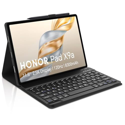 Occtingkind, Tastatur für Honor Pad X9a, Honor Pad X9a Cover mit Tastatur, Hülle mit magnetischem abnehmbarem Bluetooth Keyboard für Honor Pad X9a 2025 11,5 Zoll, italienisches Layout, UCB C, Schwarz von Occtingkind