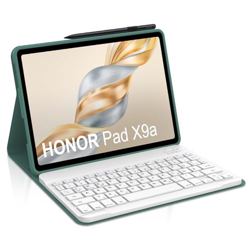 Occtingkind, Tastatur für Honor X9a, Hülle mit Tastatur für Honor Pad X9a 11.5 Zoll 2025, Magnetische Abnehmbar Bluetooth Keyboard für Honor Pad X9a 2025, Deutsches Layout QWERTZ, USB C, Dunkelgrün Occtingkind, Tastatur für Honor X9a, Hülle mit Tastatur für Honor Pad X9a 11.5 Zoll 2025, Magnetische Abnehmbar Bluetooth Keyboard für Honor Pad X9a 2025, Deutsches Layout QWERTZ, USB C, Dunkelgrün von Occtingkind