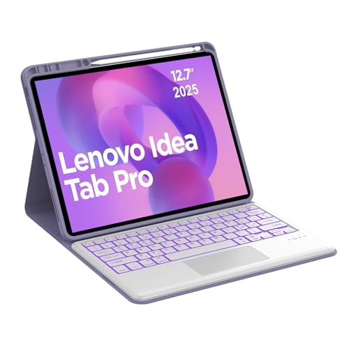 Occtingkind, Tastatur für Lenovo Idea Tab Pro, Cover mit Tastatur für Lenovo Idea Tab Pro 12,7 Zoll, Hintergrundbeleuchtung Touchpad Bluetooth Keyboard Lenovo Idea Tab Pro 2025, Italienisch, USB C von Occtingkind
