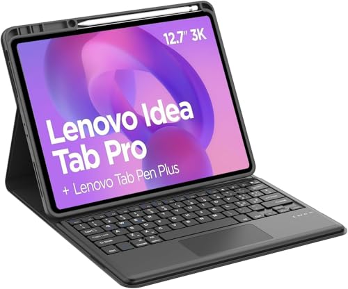 Occtingkind Schutzhülle mit Touchpad für Lenovo Idea Tab Pro 12,7 Zoll 2025 - Schutzhülle mit magnetischer Bluetooth-Tastatur, Trackpad Multitouch, italienisches Layout, Slim, für Xiaoxin Pad Pro/Moto von Occtingkind