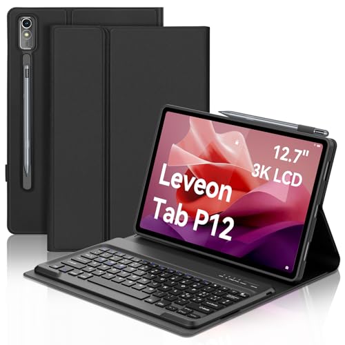 Occtingkind Tastatur für Lenovo Tab P12 2023 - Schutzhülle mit abnehmbarer Bluetooth-Tastatur für Lenovo Tab P12 TB370FU, italienisches Layout, USB C, ohne Hintergrundbeleuchtung ohne Touchpad von Occtingkind