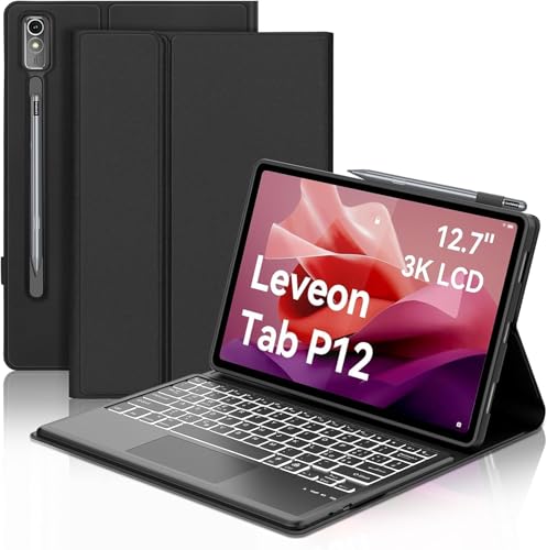 Occtingkind, Tastatur für Lenovo Tab P12 12,7 Zoll, Schutzhülle mit Tastatur für Lenovo P12 Tablet, magnetisches Touchpad mit Hintergrundbeleuchtung Bluetooth Tastatur, italienisches Layout, USB C Occtingkind, Tastatur für Lenovo Tab P12 12,7 Zoll, Schutzhülle mit Tastatur für Lenovo P12 Tablet, magnetisches Touchpad mit Hintergrundbeleuchtung Bluetooth Tastatur, italienisches Layout, USB C von Occtingkind