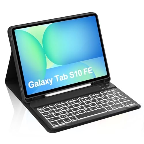 Occtingkind, Tastatur für Samsung S10 FE, Hülle mit Tastatur für Samsung Galaxy Tab S10 FE 10,9 Zoll 2025, Magnetische Abnehmbar Bluetooth Keyboard, QWERTZ, Hintergrundbeleuchtung, USB C, Schwarz Occtingkind, Tastatur für Samsung S10 FE, Hülle mit Tastatur für Samsung Galaxy Tab S10 FE 10,9 Zoll 2025, Magnetische Abnehmbar Bluetooth Keyboard, QWERTZ, Hintergrundbeleuchtung, USB C, Schwarz von Occtingkind
