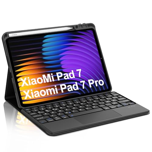Occtingkind, Tastatur für Xiaomi Pad 7, Hülle mit Tastatur für Xiaomi Pad 7/7 Pro 2024 11,2 Zoll, Magnetische Abnehmbar Bluetooth Keyboard, QWERTZ, USB C, Trackpad, Schwarz Occtingkind, Tastatur für Xiaomi Pad 7, Hülle mit Tastatur für Xiaomi Pad 7/7 Pro 2024 11,2 Zoll, Magnetische Abnehmbar Bluetooth Keyboard, QWERTZ, USB C, Trackpad, Schwarz von Occtingkind