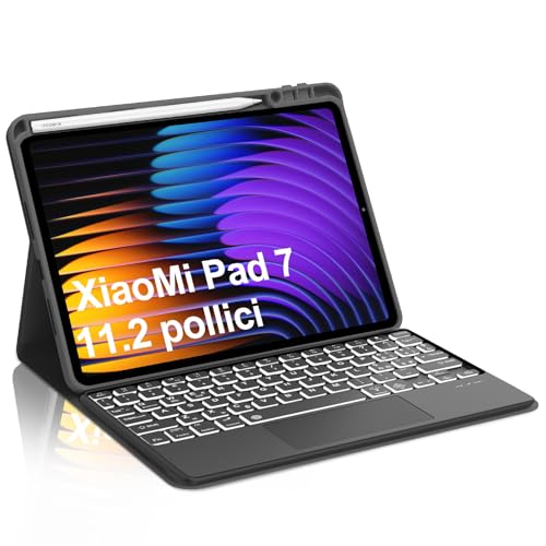 Occtingkind, Tastatur für Xiaomi Pad 7, Hülle mit Tastatur für Xiaomi Pad 7 und Pad 7 Pro, Abdeckung mit Hintergrundbeleuchtung, Touchpad magnetisch, abnehmbar, Bluetooth, italienisches Layout, USB C Occtingkind, Tastatur für Xiaomi Pad 7, Hülle mit Tastatur für Xiaomi Pad 7 und Pad 7 Pro, Abdeckung mit Hintergrundbeleuchtung, Touchpad magnetisch, abnehmbar, Bluetooth, italienisches Layout, USB C von Occtingkind