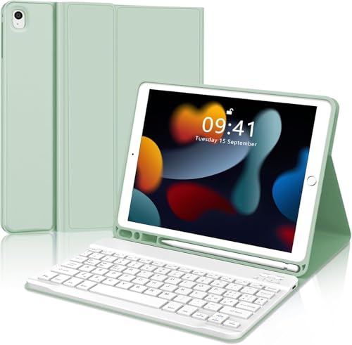 Occtingkind, Tastatur für iPad 10,2 Zoll, Schutzhülle mit Tastatur für iPad 9a/8a/7. Gen 2019-2021, Pro 10.5, Air 3, Schutzhülle mit magnetischer, abnehmbarer Bluetooth-Tastatur, italienisches Layout von Occtingkind