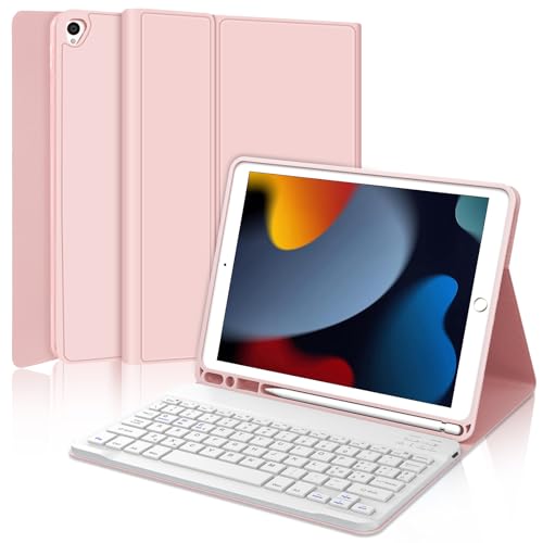 Occtingkind, Tastatur für iPad 10,2 Zoll 9a/8a/7. Gen (2019-2021), Schutzhülle mit magnetischem abnehmbarem Bluetooth Cover Tastatur iPad 10,2 Zoll, iPadPro 10,5, iPadAir 3, italienisches Layout, USB von Occtingkind