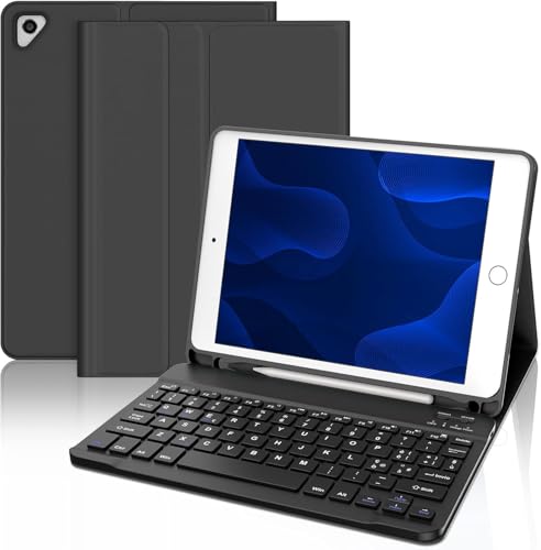 Occtingkind, Tastatur für iPad 9.7, Schutzhülle mit Tastatur, Schutzhülle mit magnetischem abnehmbarem Bluetooth Keyboard für iPad 6/5 Generation, iPadAir 2, iPadAir 1, italienisches Layout, USB C Occtingkind, Tastatur für iPad 9.7, Schutzhülle mit Tastatur, Schutzhülle mit magnetischem abnehmbarem Bluetooth Keyboard für iPad 6/5 Generation, iPadAir 2, iPadAir 1, italienisches Layout, USB C von Occtingkind