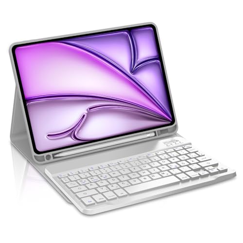 Occtingkind, Tastatur für iPad Air 11 2025/2024, Hülle mit Magnetische Abnehmbar Bluetooth Tastatur für iPadAir 11" 2024 M2 und iPad Air 11" 2025 M3, Deutsches QWERTZ-Layout, USB C, Hellgrau Occtingkind, Tastatur für iPad Air 11 2025/2024, Hülle mit Magnetische Abnehmbar Bluetooth Tastatur für iPadAir 11" 2024 M2 und iPad Air 11" 2025 M3, Deutsches QWERTZ-Layout, USB C, Hellgrau von Occtingkind