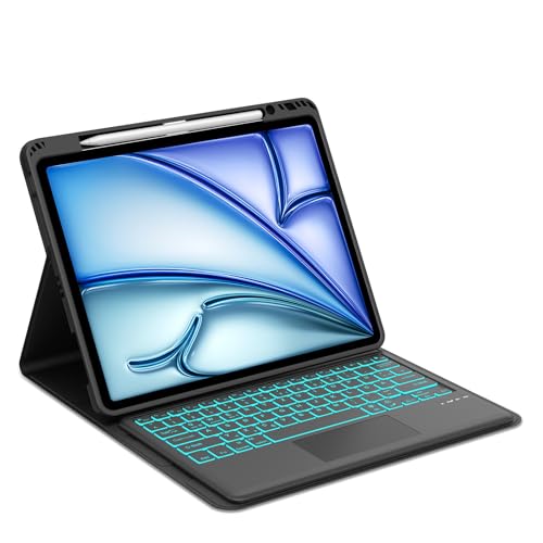 Occtingkind, Tastatur für iPad Air 13, Hülle mit Tastatur Magnetische Abnehmbar Bluetooth Keyboard für iPad Air 13" 2024 M2/ 2025 M3, Layout QWERTZ, USB C, Hinterbeleuchtung, Trackpad, Schwarz Occtingkind, Tastatur für iPad Air 13, Hülle mit Tastatur Magnetische Abnehmbar Bluetooth Keyboard für iPad Air 13" 2024 M2/ 2025 M3, Layout QWERTZ, USB C, Hinterbeleuchtung, Trackpad, Schwarz von Occtingkind