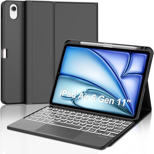 Occtingkind, Tastatur iPad Air 11 M2/M3, Hülle mit Tastatur für iPad Air 11 2024/2025, Schutzhülle mit magnetischer Hintergrundbeleuchtung Touchpad Bluetooth Keyboard für iPadAir 11, italienisches Occtingkind, Tastatur iPad Air 11 M2/M3, Hülle mit Tastatur für iPad Air 11 2024/2025, Schutzhülle mit magnetischer Hintergrundbeleuchtung Touchpad Bluetooth Keyboard für iPadAir 11, italienisches von Occtingkind