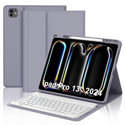 Occtingkind Schutzhülle mit Tastatur für iPad Pro 13 M4 2024, Cover mit magnetischer Tastatur, ohne Hintergrundbeleuchtung, ohne Touchpad für iPad Pro M4 Modell A2925/A3007/A2926, Bluetooth Occtingkind Schutzhülle mit Tastatur für iPad Pro 13 M4 2024, Cover mit magnetischer Tastatur, ohne Hintergrundbeleuchtung, ohne Touchpad für iPad Pro M4 Modell A2925/A3007/A2926, Bluetooth von Occtingkind