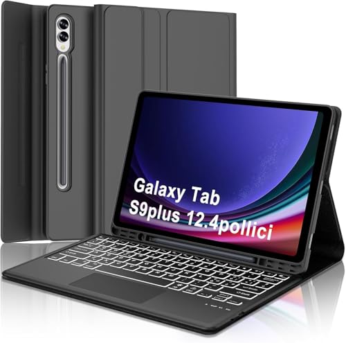 Occtingkind Schutzhülle mit Tastatur mit Hintergrundbeleuchtung und Touchpad für Samsung Galaxy Tab S10 Plus, 7 Farben, LED, Bluetooth-Tastatur für Galaxy Tab S10 Plus/S9 Plus/S9 FE Plus, Italienisch Occtingkind Schutzhülle mit Tastatur mit Hintergrundbeleuchtung und Touchpad für Samsung Galaxy Tab S10 Plus, 7 Farben, LED, Bluetooth-Tastatur für Galaxy Tab S10 Plus/S9 Plus/S9 FE Plus, Italienisch von Occtingkind