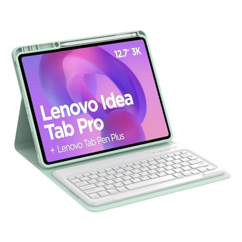 Occtingkind Tastatur für Lenovo P12 12,7 Zoll (2025), Schutzhülle mit Tastatur, Bluetooth-Cover für 2025 Lenovo P12 12,7 Zoll, Grün von Occtingkind