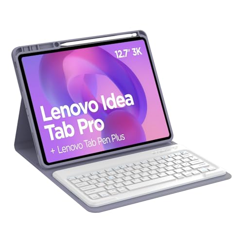 Occtingkind Tastatur für Lenovo P12 12,7 Zoll (2025), Schutzhülle mit Tastatur Lenovo Tab P12 12,7, italienisches Bluetooth-Cover für 2025 Lenovo P12 12,7 Zoll, Violett von Occtingkind