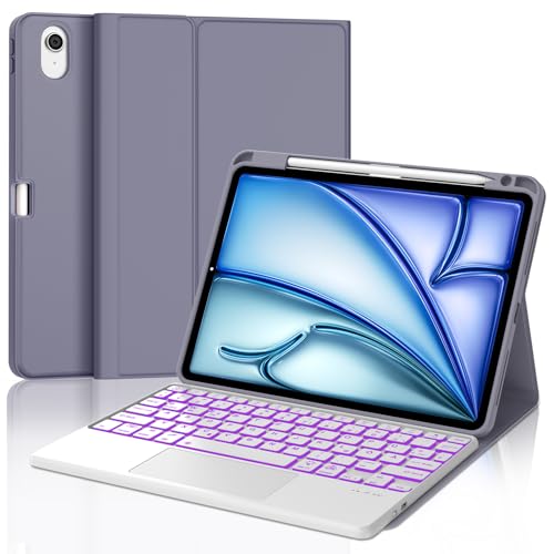 Occtingkind, Tastatur für iPad Pro 11 M4 2024, Hülle mit Tastatur für iPad Pro 11 M4, Cover mit Magnet und abnehmbarem Hintergrundbeleuchtung Touchpad Bluetooth Tastatur, Italienisches Layout, USB C von Occtingkind
