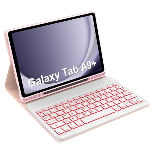 Occtingkind Tastatur mit Touchpad und Hintergrundbeleuchtung für Tablet Samsung Tab A9 Plus 11 Zoll 2023 (SM-X210/X215/X216B) - Bluetooth-Tastaturhülle, 7 Farben, italienisches Layout, für A9+ 11 Zoll von Occtingkind