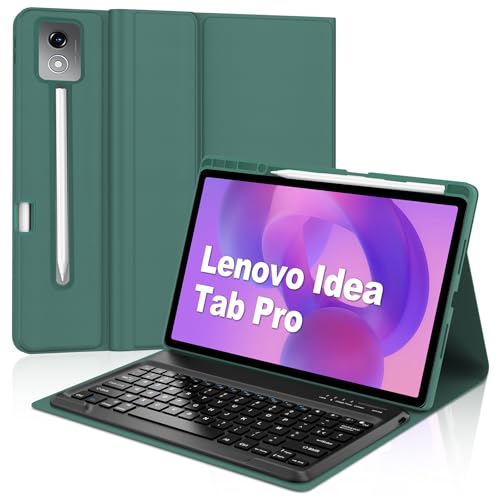 Tastaturhülle für Lenovo Idea Tab Pro 12,7 Zoll, französisches AZERTY, Bluetooth-Tastatur, magnetisch, abnehmbar, mit Stifthalter, für Lenovo Idea Tab Pro 2025 12,7 Zoll 2025, Dunkelgrün von Occtingkind