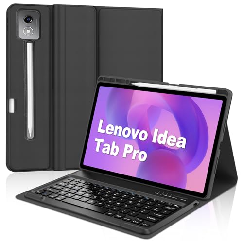 Tastaturhülle für Lenovo Idea Tab Pro 12,7 Zoll, französisches AZERTY, Bluetooth-Tastatur, magnetisch, abnehmbar, mit Stifthalter, für Lenovo Idea Tab Pro 2025 12,7 Zoll 2025, Schwarz von Occtingkind