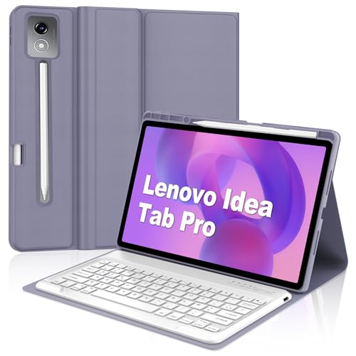 Tastaturhülle für Lenovo Idea Tab Pro 12,7 Zoll, französisches AZERTY, Bluetooth-Tastatur, magnetisch, abnehmbar, mit Stifthalter, für Lenovo Idea Tab Pro 2025 12,7 Zoll 2025, Violett von Occtingkind
