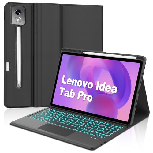 Tastaturhülle für Lenovo Idea Tab Pro 12,7 Zoll mit Touchpad, französische AZERTY-Tastatur, Bluetooth, magnetisch, abnehmbar, mit 7 Farben mit Hintergrundbeleuchtung, für Lenovo Idea Tab Pro 12,7 Zoll Tastaturhülle für Lenovo Idea Tab Pro 12,7 Zoll mit Touchpad, französische AZERTY-Tastatur, Bluetooth, magnetisch, abnehmbar, mit 7 Farben mit Hintergrundbeleuchtung, für Lenovo Idea Tab Pro 12,7 Zoll von Occtingkind