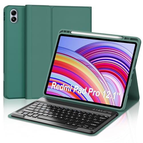 Tastaturhülle für Redmi Pad Pro/Xiaomi Poco Pad 12,1 Zoll, französisches AZERTY-Tastatur, Bluetooth, magnetisch, abnehmbar, mit Stifthalter, für Redmi Pad Pro/Xiaomi Poco Pad 12,1 Zoll 2024 von Occtingkind