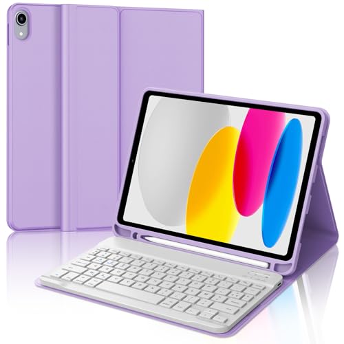 Tastaturhülle für iPad A16 11. Generation 2025/10. Generation 2022, französisches AZERTY, Bluetooth-Tastatur, magnetisch, abnehmbar, mit Stifthalter, für iPad 10/11. Generation 10,9/11 Zoll von Occtingkind