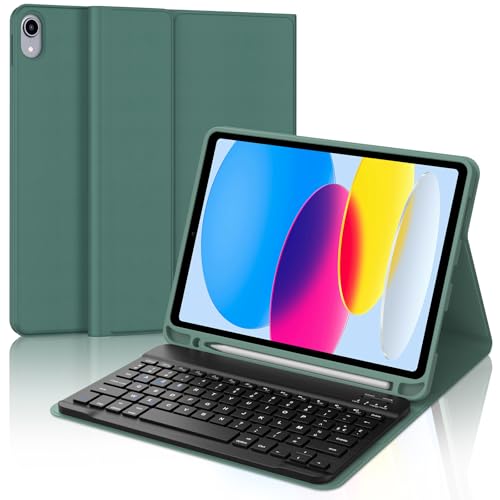 Tastaturhülle für iPad A16 11. Generation 2025/10. Generation 2022, französisches AZERTY, Bluetooth-Tastatur, magnetisch, abnehmbar, mit Stifthalter, für iPad 10/11. Generation 10,9/11 Zoll von Occtingkind