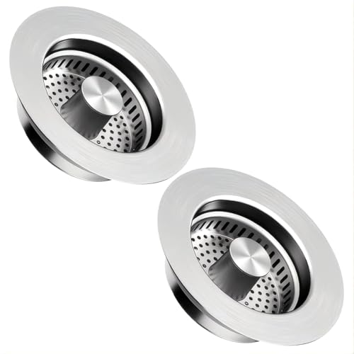2 Stück Abflusssieb Küchenspüle und Waschbeckenstöpsel,3 in 1 Pop-Up Stöpsel für Spülbecken Sieb mit Anti-Verstopfungs-Korb, Spülbecken Sieb für Spülbecken Bohrung 75-86 mm, Tiefe > 40 mm (Eisschicht) 2 Stück Abflusssieb Küchenspüle und Waschbeckenstöpsel,3 in 1 Pop-Up Stöpsel für Spülbecken Sieb mit Anti-Verstopfungs-Korb, Spülbecken Sieb für Spülbecken Bohrung 75-86 mm, Tiefe > 40 mm (Eisschicht) von Occupaternm